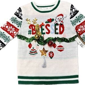 NEW 3-D Ugly Christmas Sweater “Blessed”